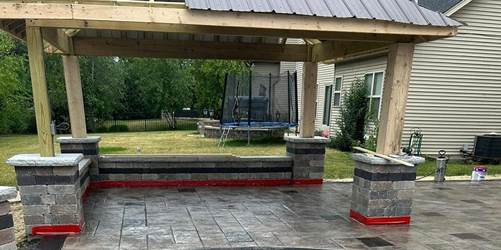 Backyard pavilion installation services in Lafayette, Indiana for enhanced outdoor living.