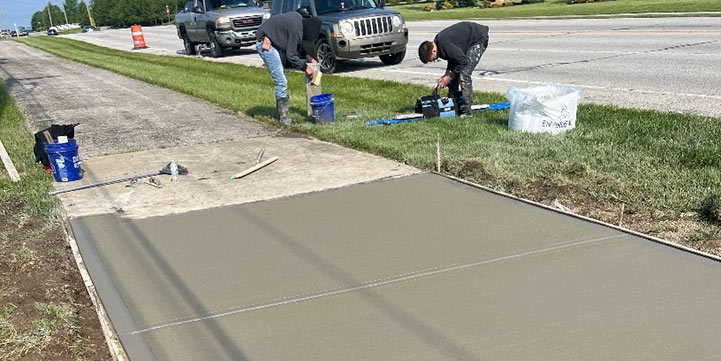 concrete paths in carmel in